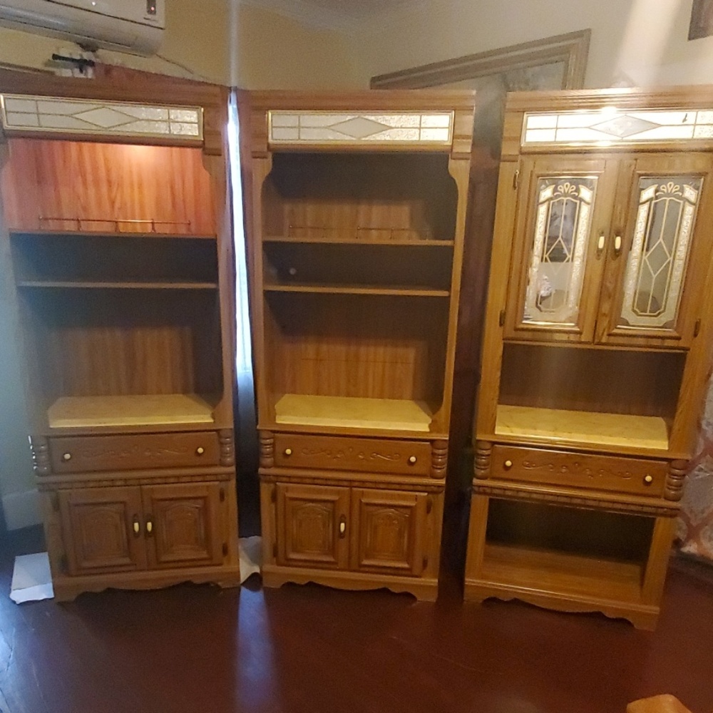 Entertainment center 3 piece set w/lighting